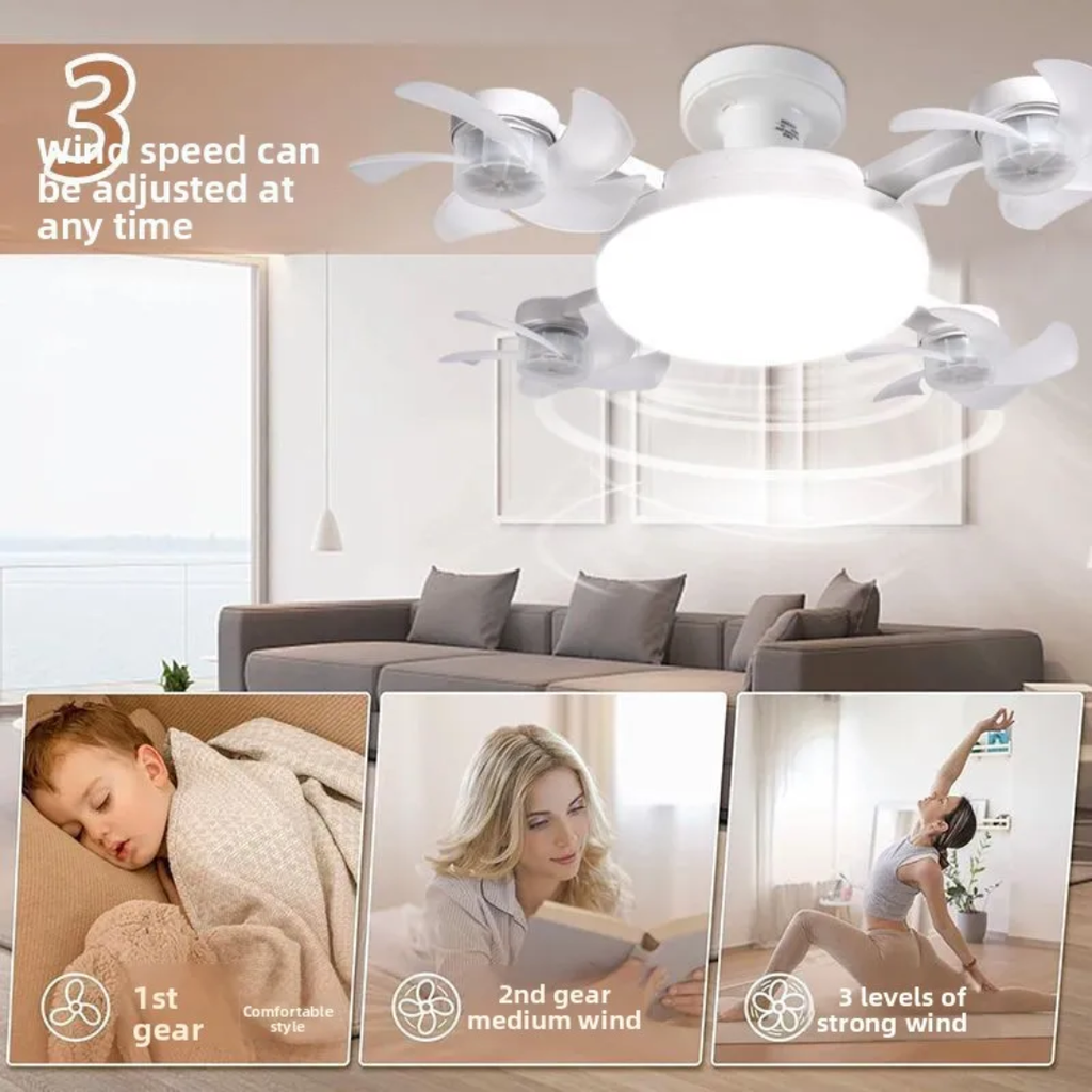 VENTILATEUR PLAFONNIER LED 2 EN 1