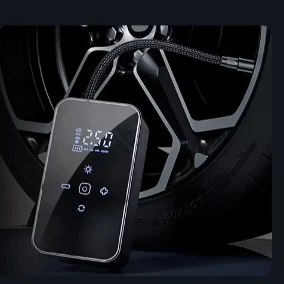 Compresseur d'air électrique numérique rechargeable avec Power bank et lampe torche