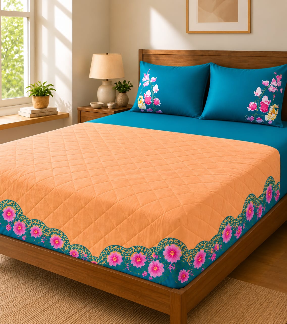 Drap housse imperméable avec 2 taies d'oreiller