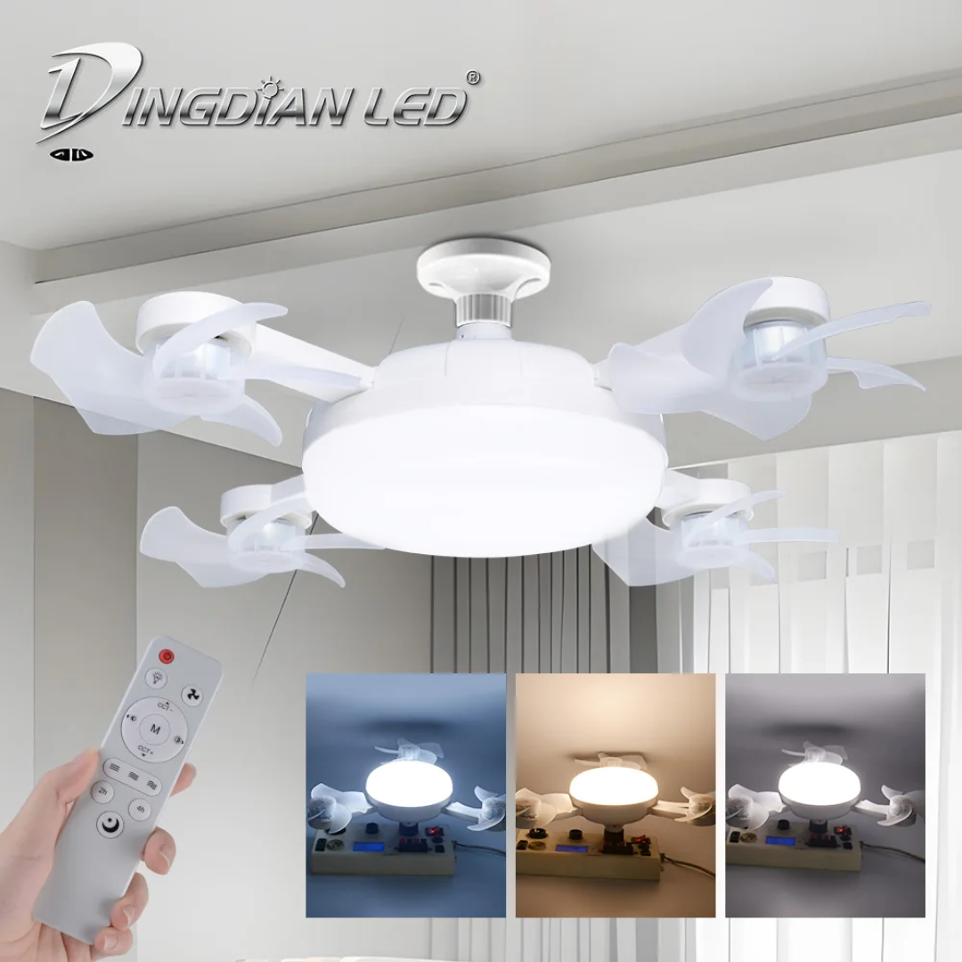 VENTILATEUR PLAFONNIER LED 2 EN 1