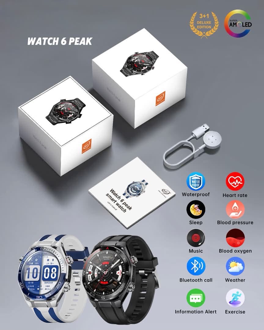 Watch AMOLED 6 PEAK, élégance et technologie à votre poigné