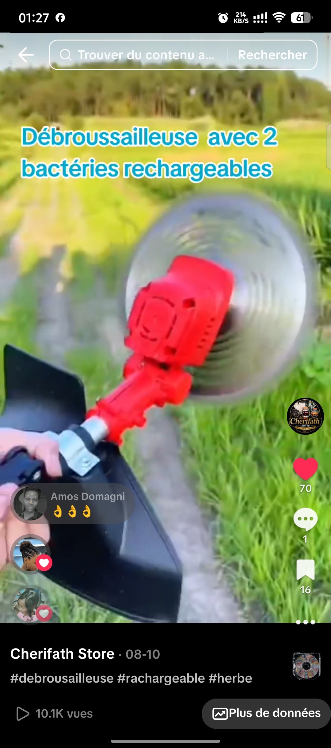 🌿⚡ DÉBROUSSAILLEUSE MULTIFONCTION SANS FIL ! ⚡🌿
Entretenez facilement votre jardin et vos espaces verts grâce à cette débroussailleuse rechargeable, légère et polyvalente. Avec ses différents accessoires de coupe, elle s’adapte à plusieurs travaux : her
